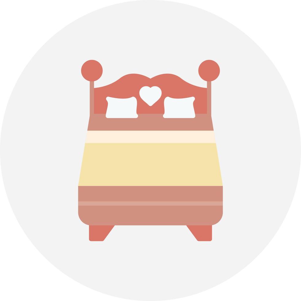 Double Bed Creative Icon Design vector