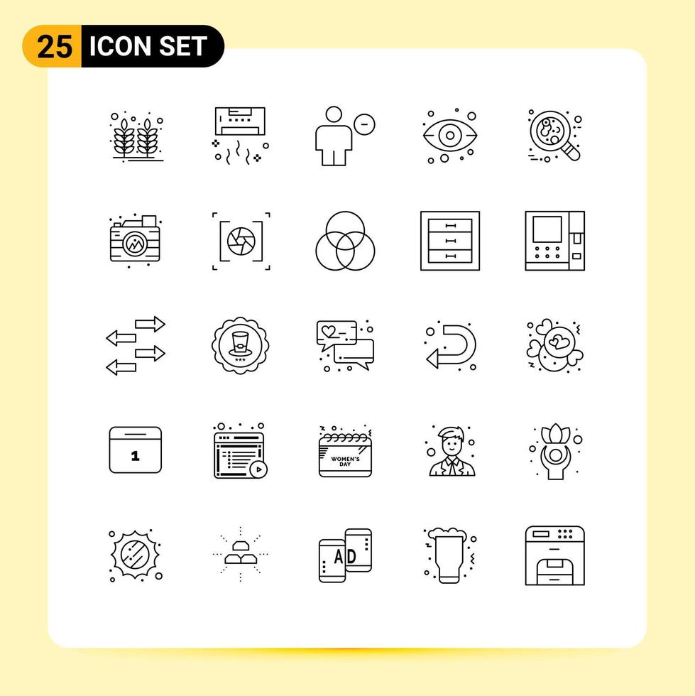 25 Thematic Vector Lines and Editable Symbols of view server technology eye human Editable Vector Design Elements