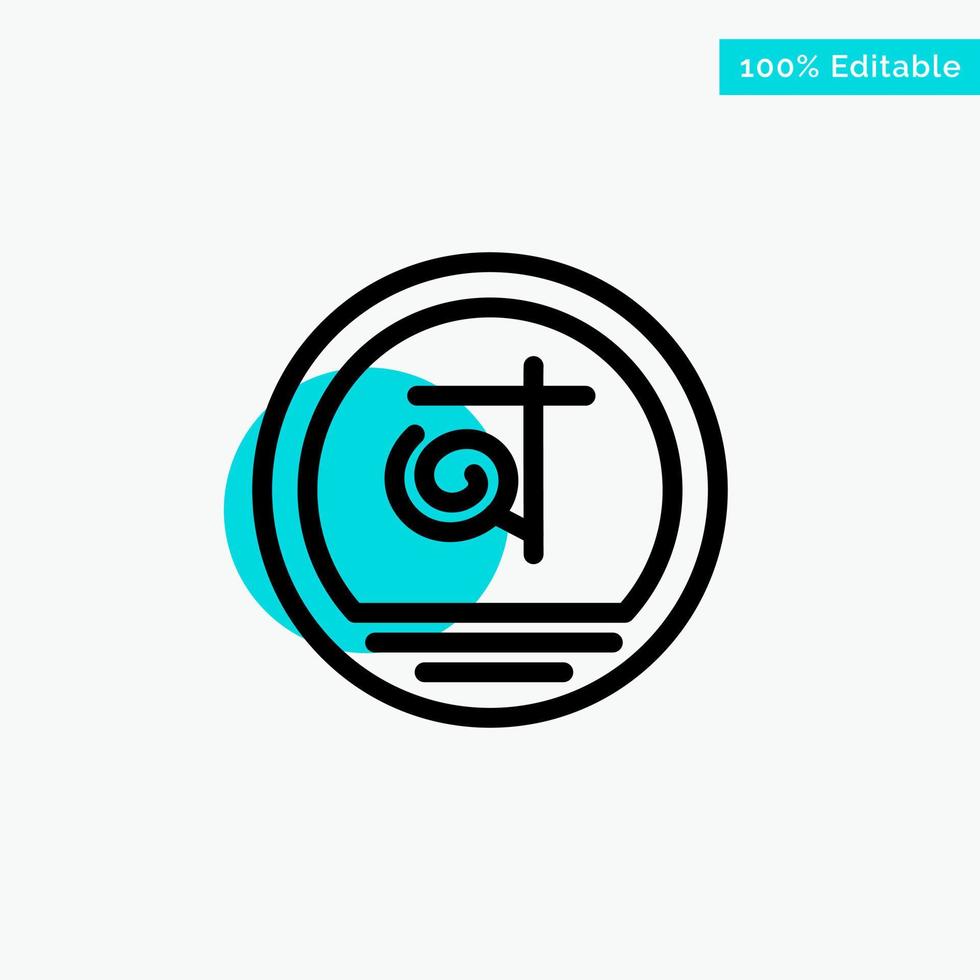 Bangla Bangladesh Bangladeshi Business turquoise highlight circle point Vector icon