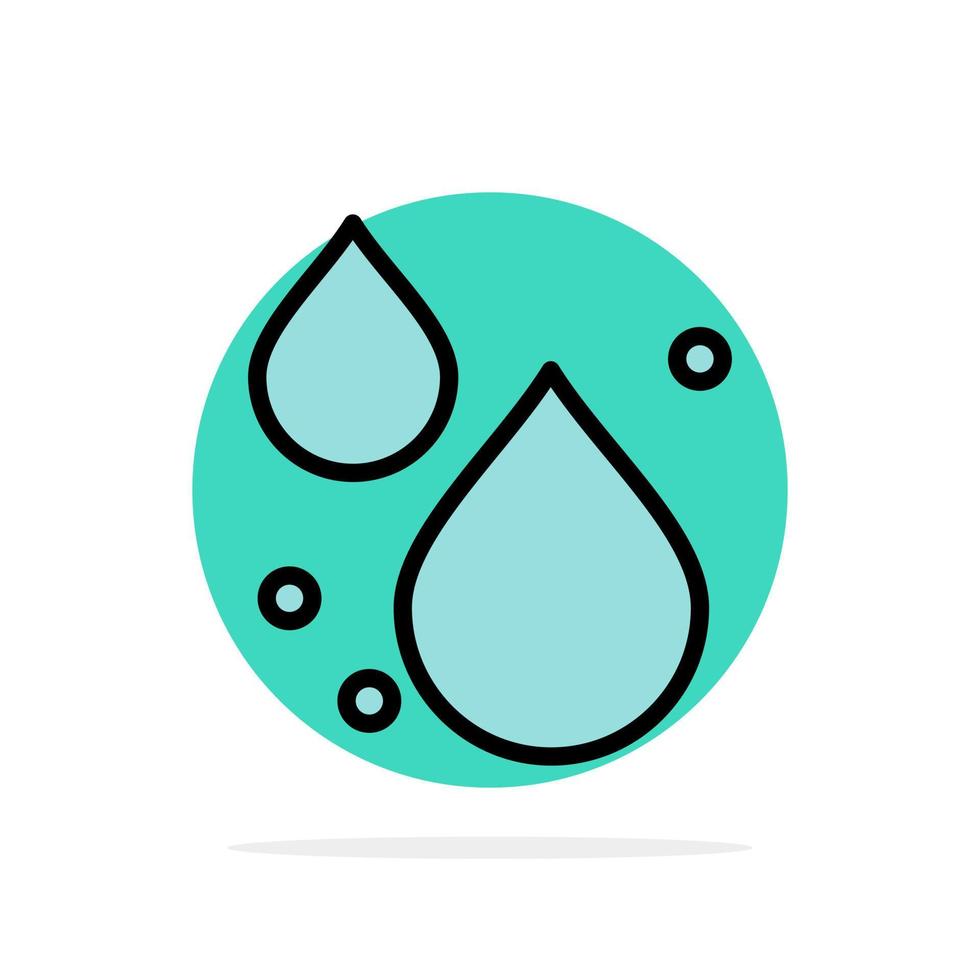 Water Drop Spring Abstract Circle Background Flat color Icon vector