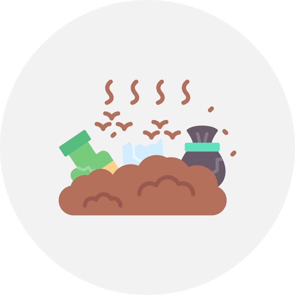 Landfill Creative Icon Design vector