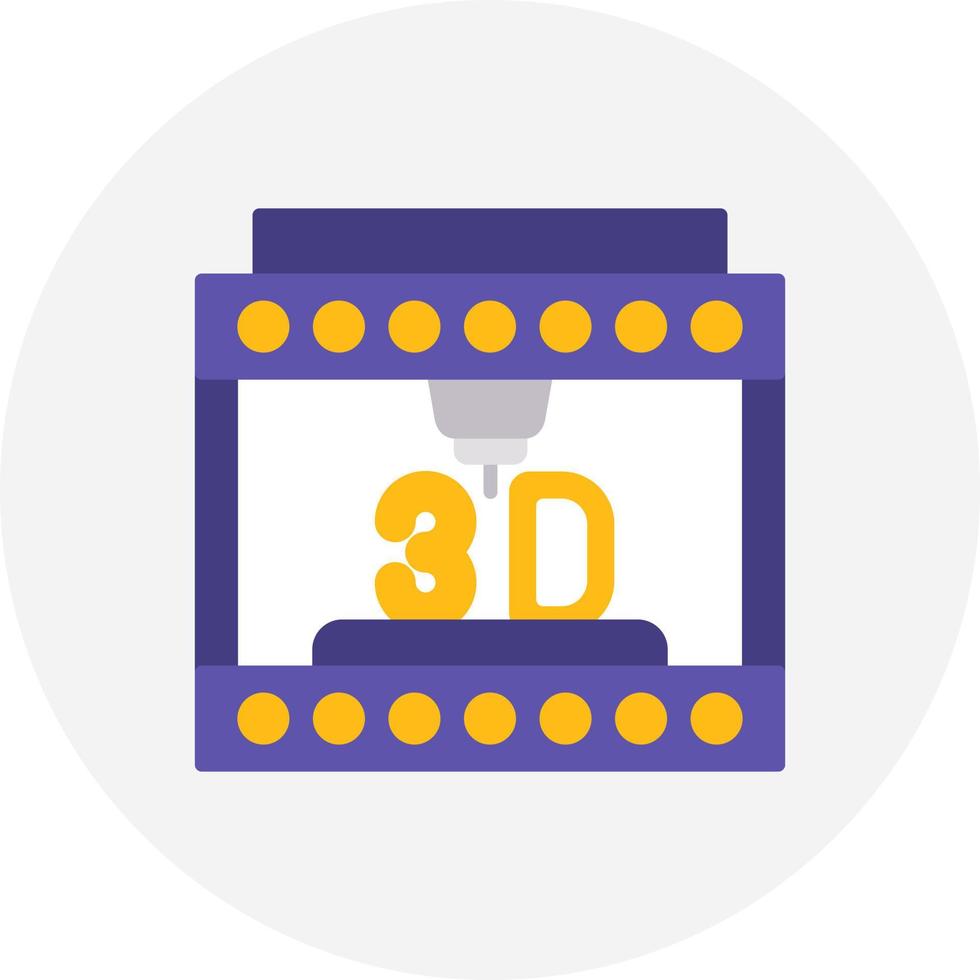 3d Printing Creative Icon Design vector