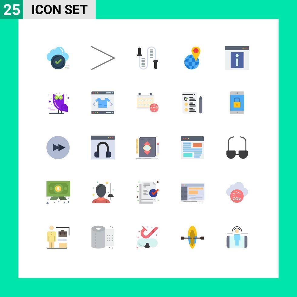 Universal Icon Symbols Group of 25 Modern Flat Colors of contact map jumping location sport Editable Vector Design Elements