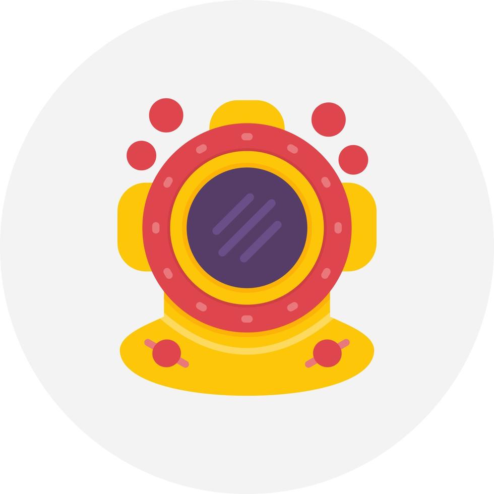 Diving Helmet Creative Icon Design vector