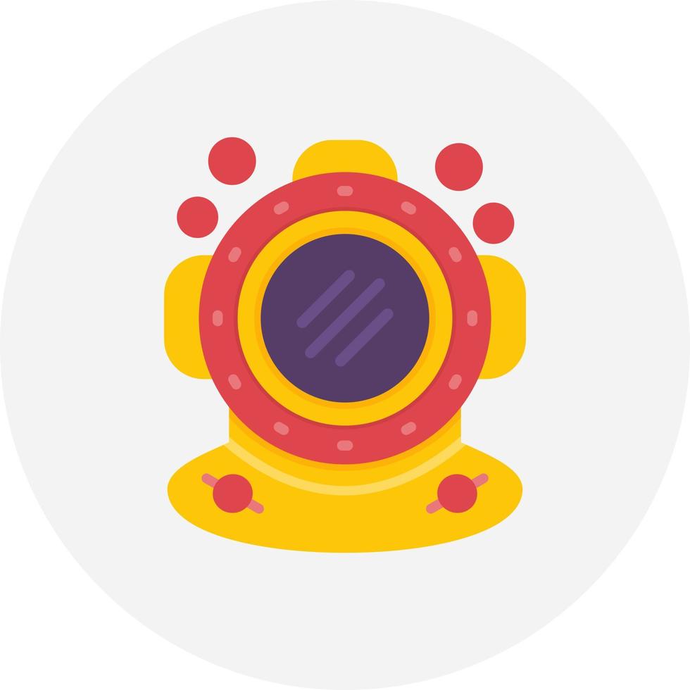 Diving Helmet Creative Icon Design vector