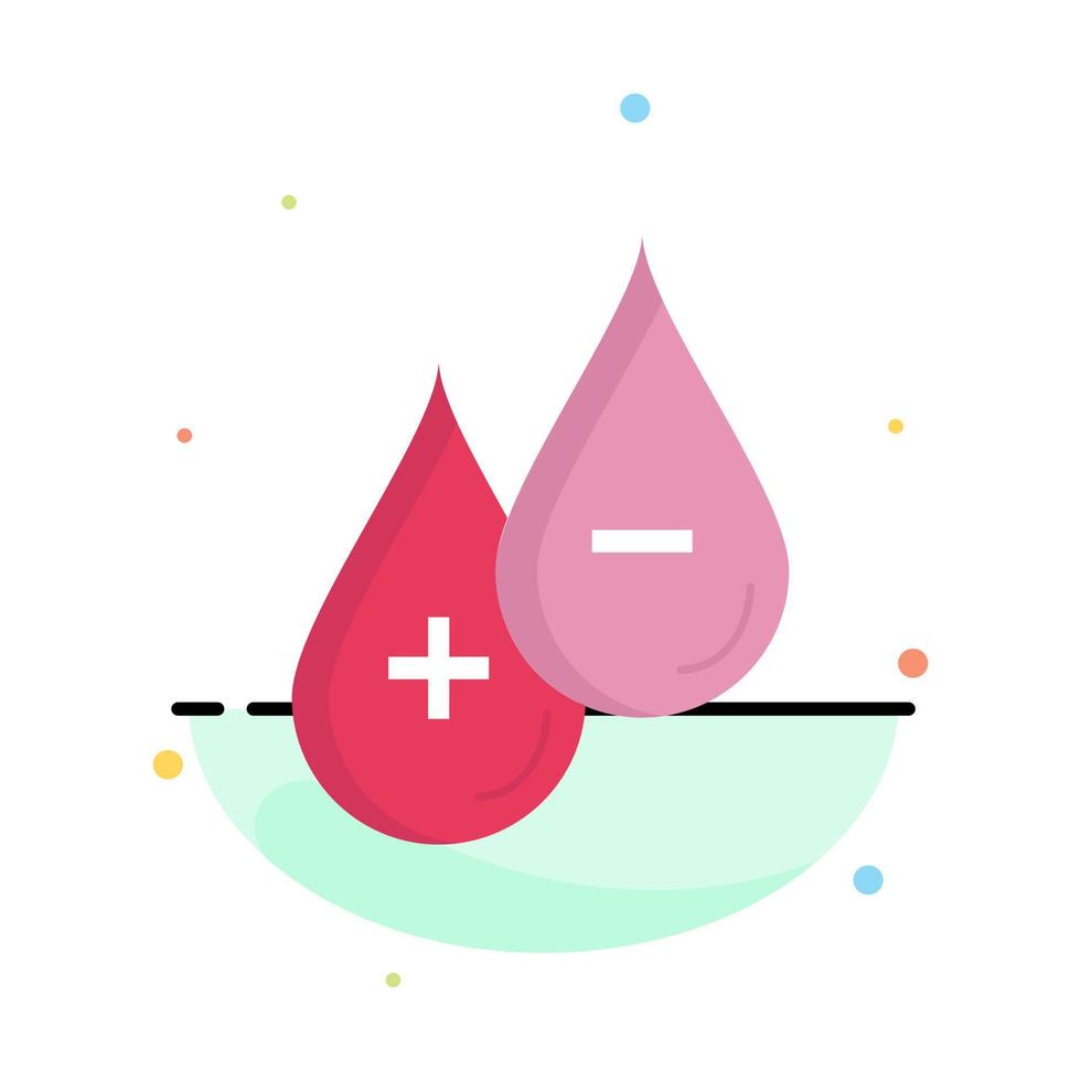 blood drop liquid Plus Minus Flat Color Icon Vector