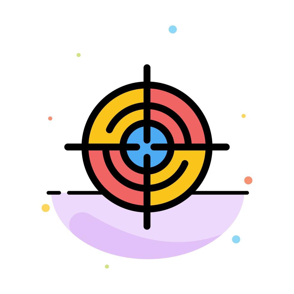 Define Gps Location Navigation Abstract Flat Color Icon Template vector