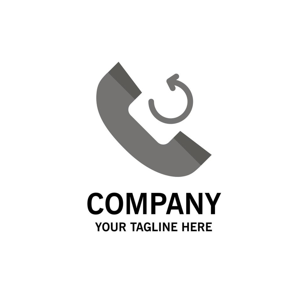 Call Phone Callback Business Logo Template Flat Color vector