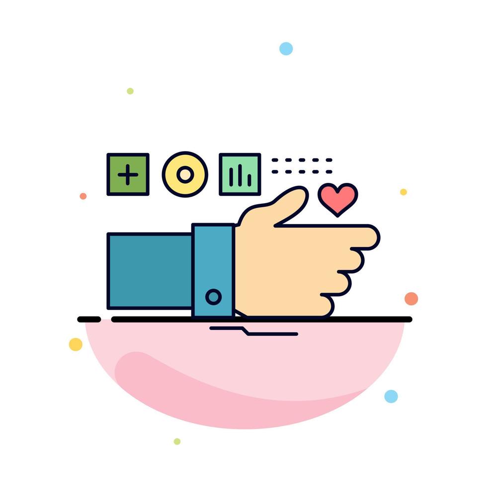 Monitoring Technology Fitness Heart Pulse Flat Color Icon Vector
