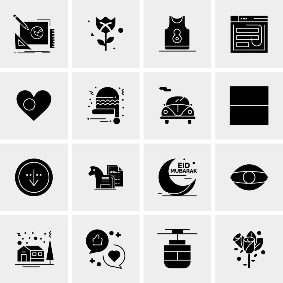 16 Universal Business Icons Vector Creative Icon Illustration to use in web and Mobile Related project