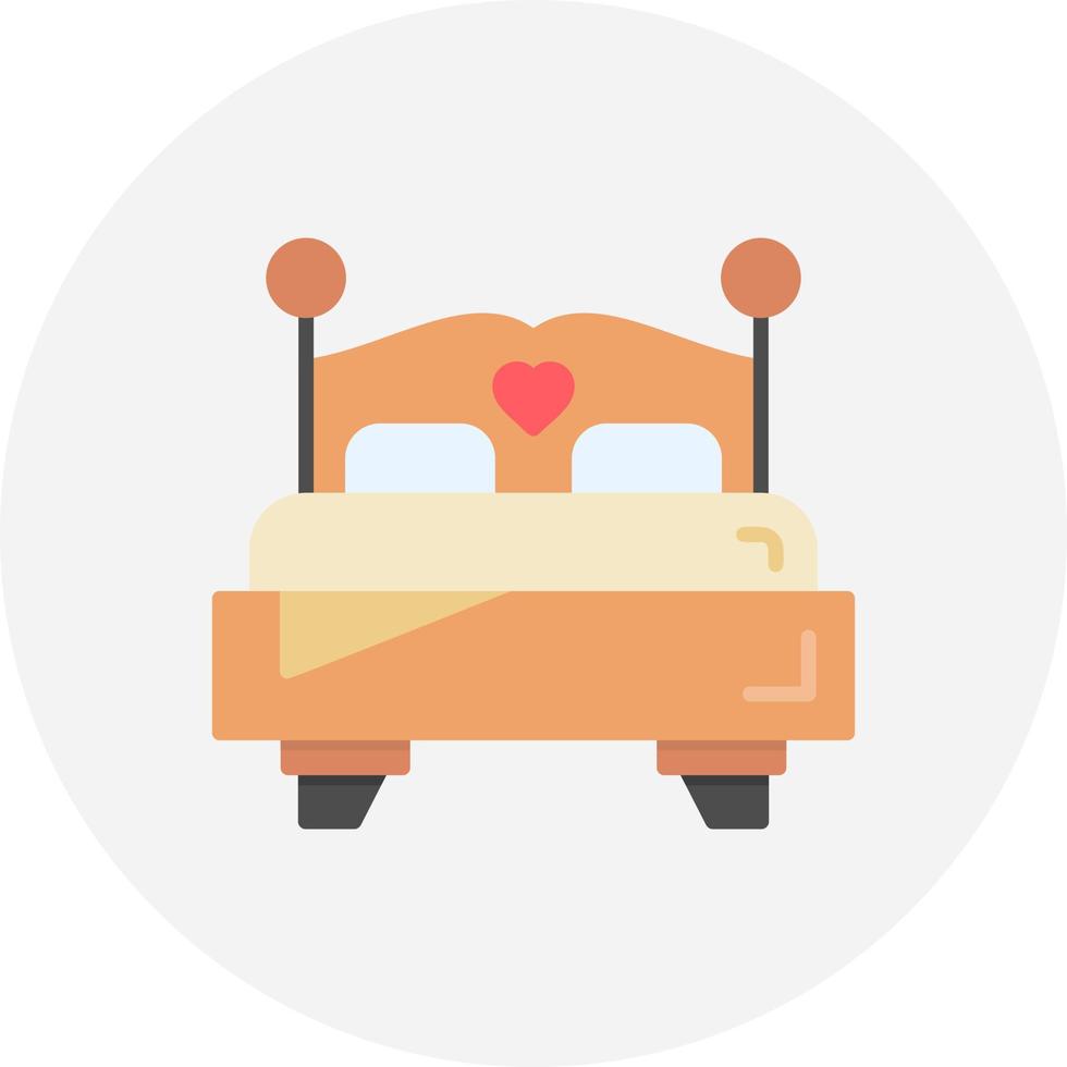 Double Bed Creative Icon Design vector