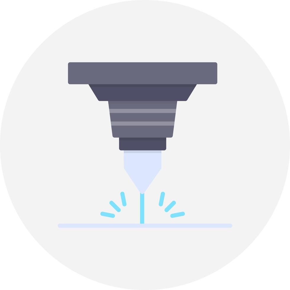 Water Cutting Machine Creative Icon Design vector