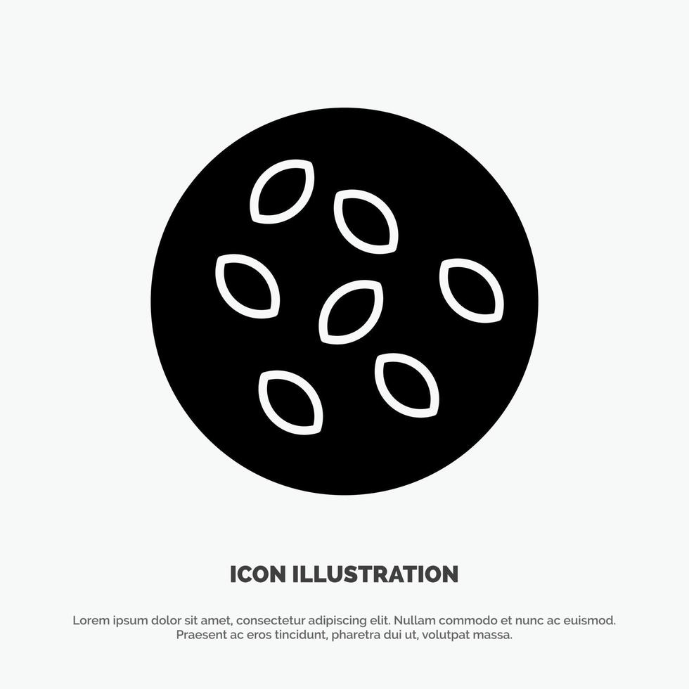 Seeds Sesame Sesame Seeds Seamus solid Glyph Icon vector
