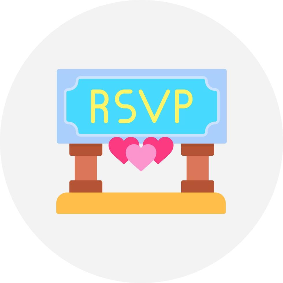 Rsvp Creative Icon Design vector