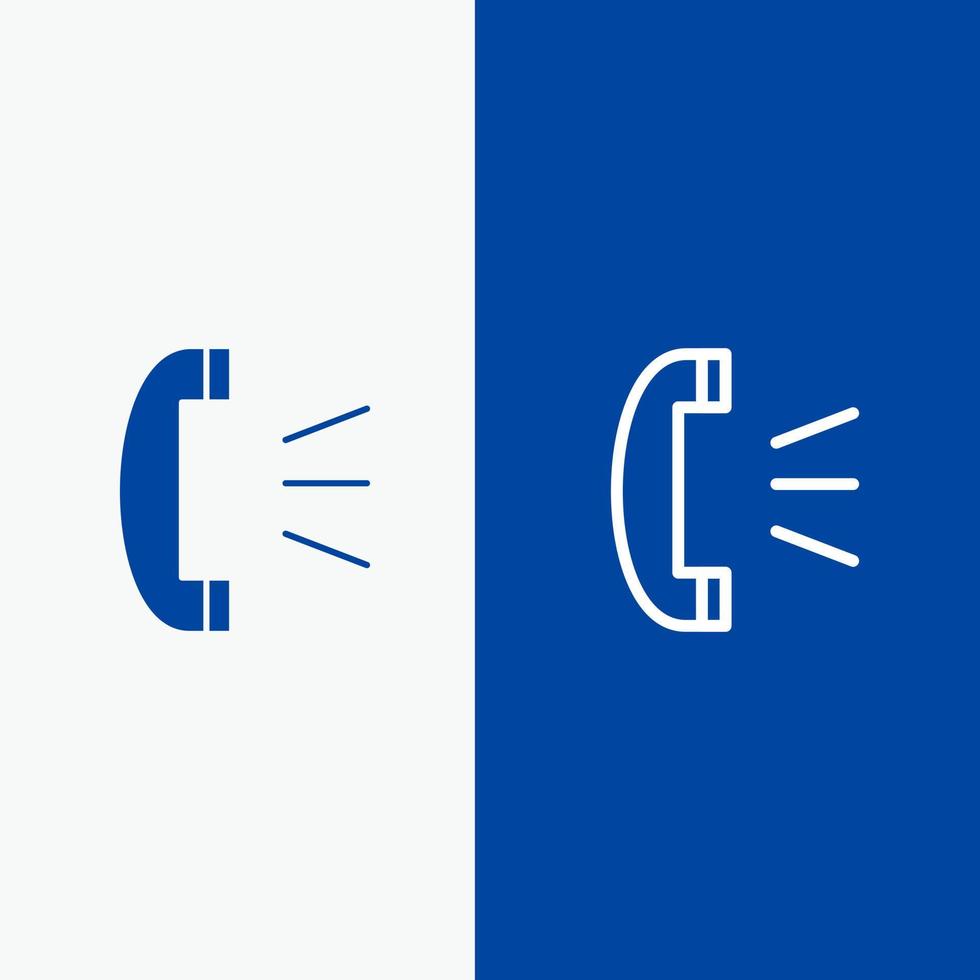 Answer Call Client Support Customer Support Line and Glyph Solid icon Blue banner Line and Glyph Solid icon Blue banner vector