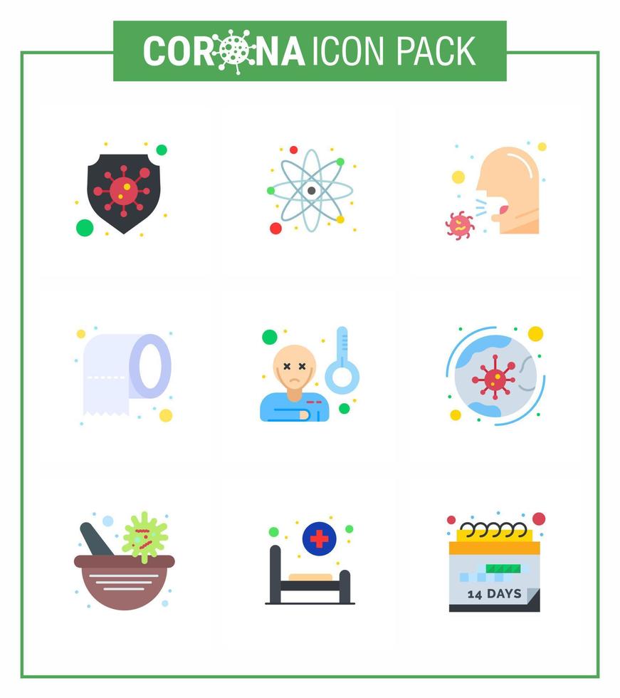 Coronavirus 2019nCoV Covid19 Prevention icon set safety paper cough cleaning sick viral coronavirus 2019nov disease Vector Design Elements