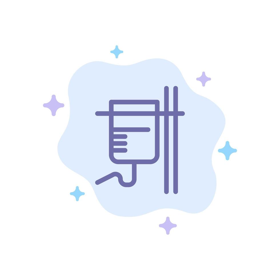 Healthcare Medical Rehydration Transfusion Blue Icon on Abstract Cloud Background vector