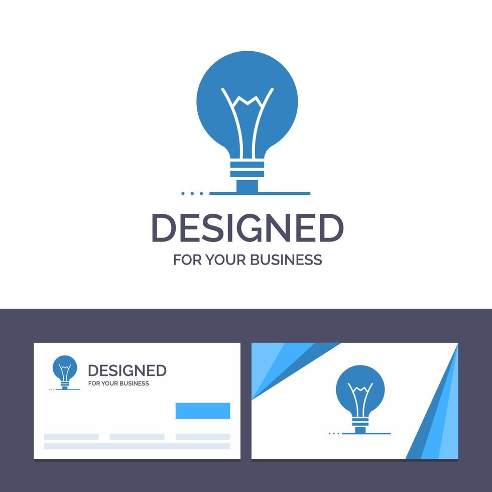 Creative Business Card and Logo template Idea Innovation Invention Light bulb Vector Illustration