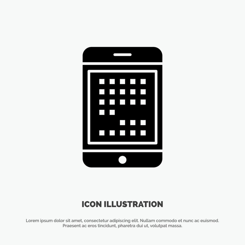 Phone Computer Device Digital Ipad Mobile solid Glyph Icon vector