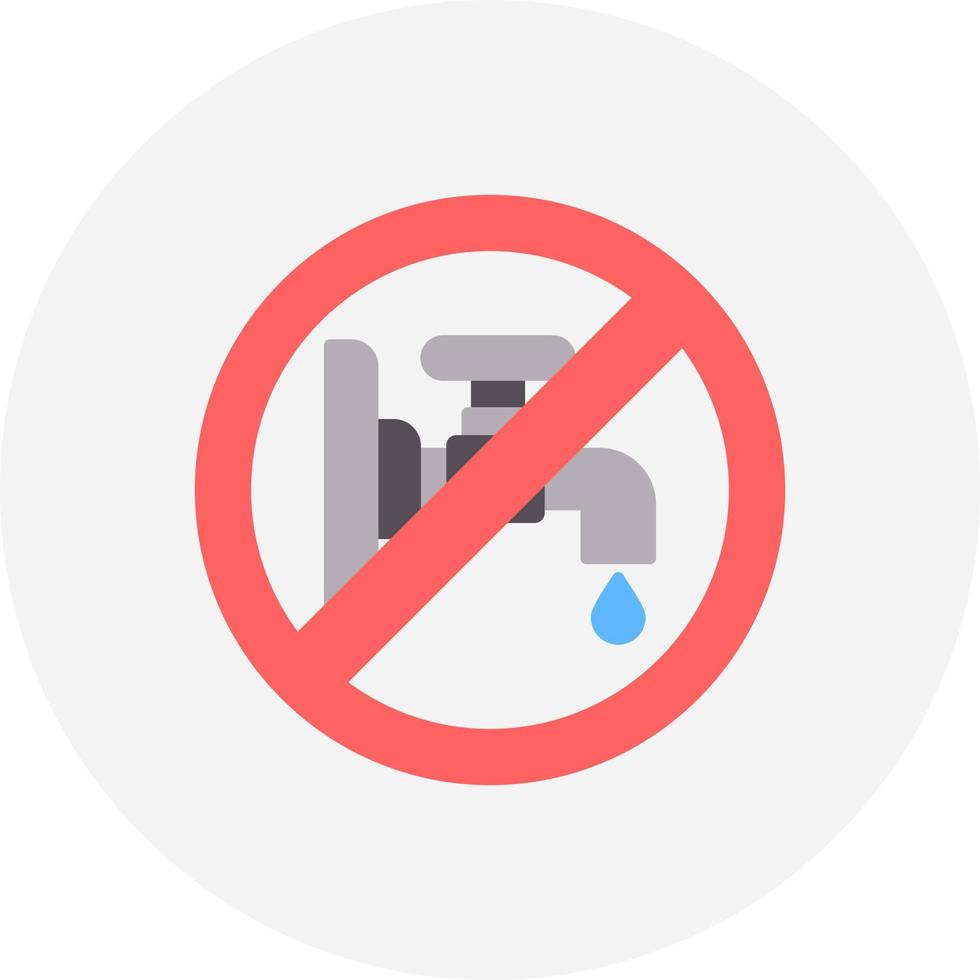 Dont Waste Water Creative Icon Design vector