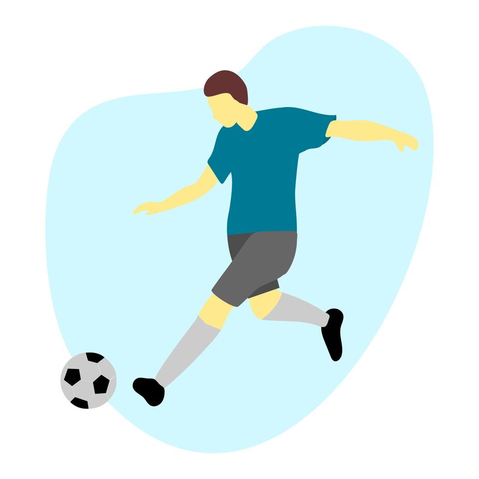 diseño de ilustración vectorial de personas jugando al fútbol vector