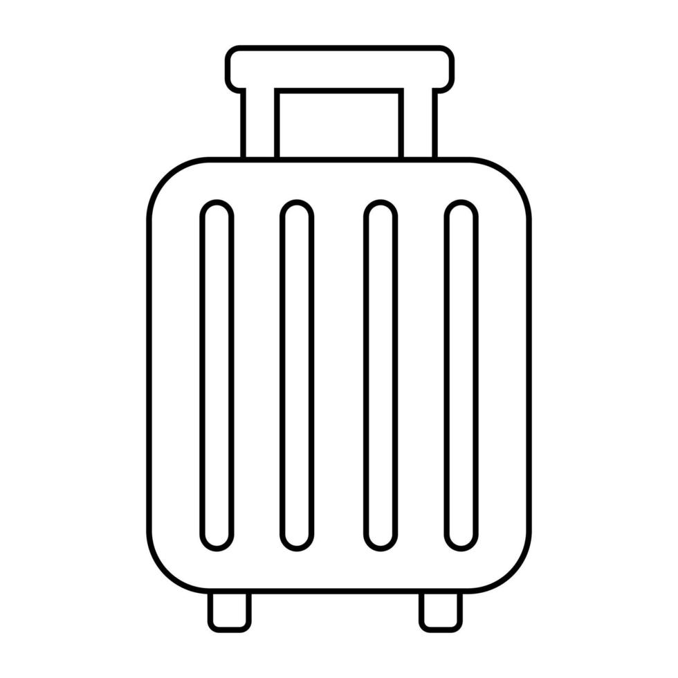 Suitcase vector design with lines suitable for coloring