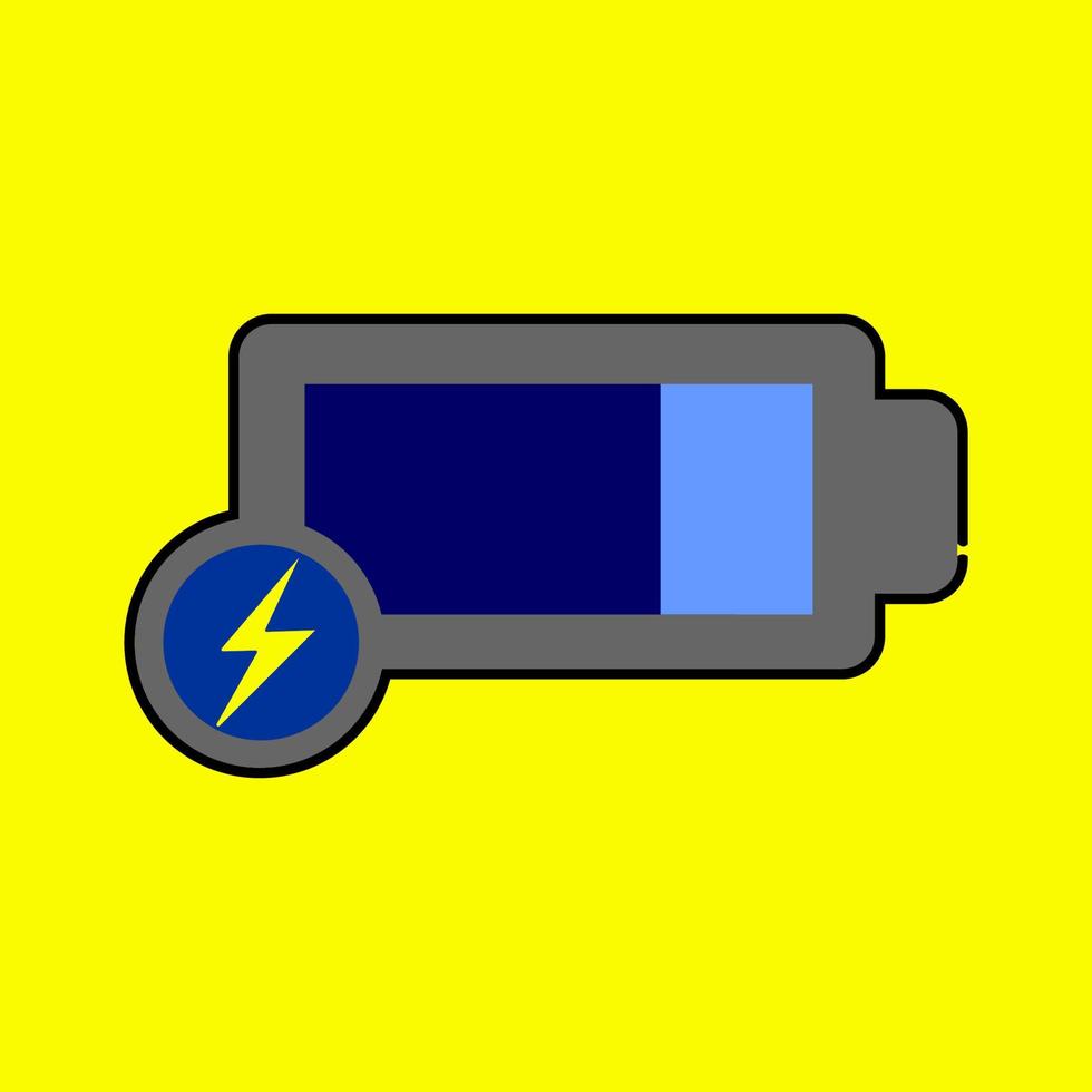 diseño de vector de icono de indicador de batería