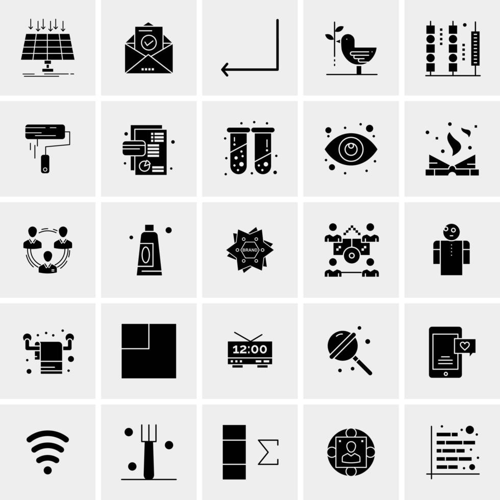 25 iconos de negocios universales vector ilustración de icono creativo para usar en proyectos relacionados con la web y dispositivos móviles