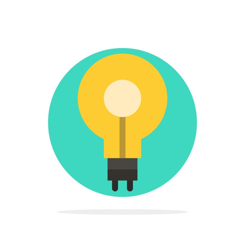 Bulb Glow Idea Insight Inspiriting Abstract Circle Background Flat color Icon vector