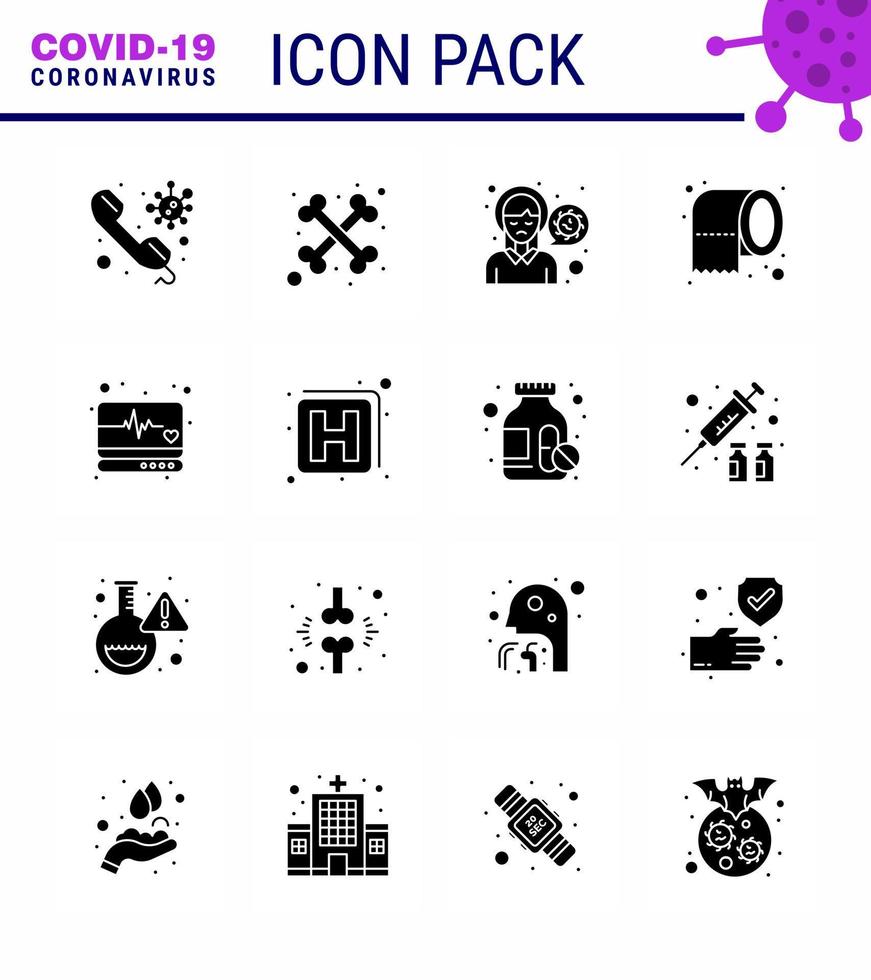 conjunto de iconos de prevención de coronavirus 2019ncov covid19 papel de cabeza de tejido de emergencia infección por virus coronavirus viral 2019nov elementos de diseño de vector de enfermedad