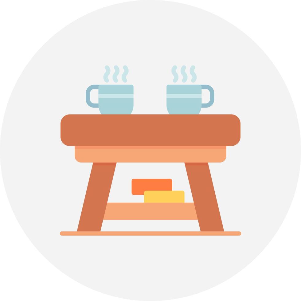 Coffee Table Creative Icon Design vector