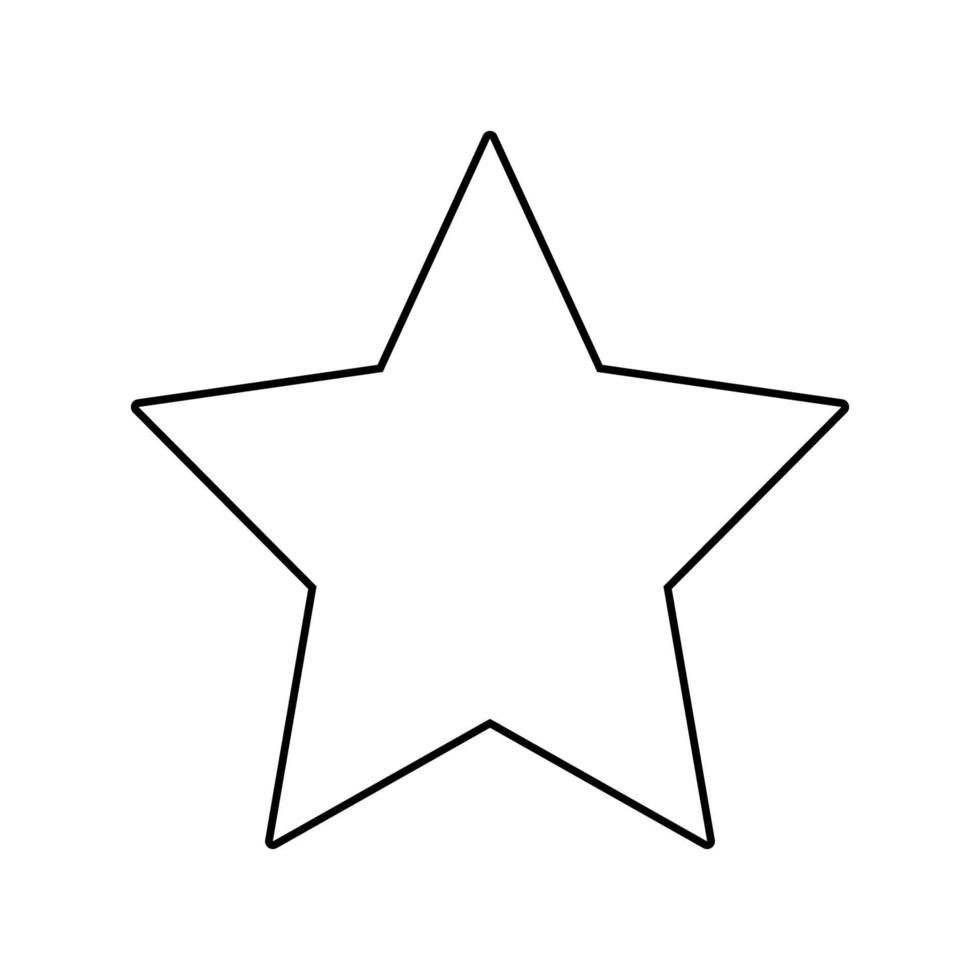 Star vector design with lines suitable for coloring