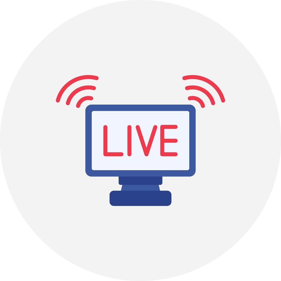 Live Streaming Creative Icon Design vector