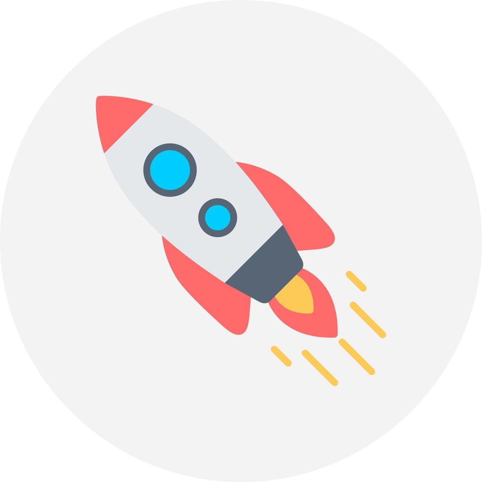 Inclined Rocket Creative Icon Design vector