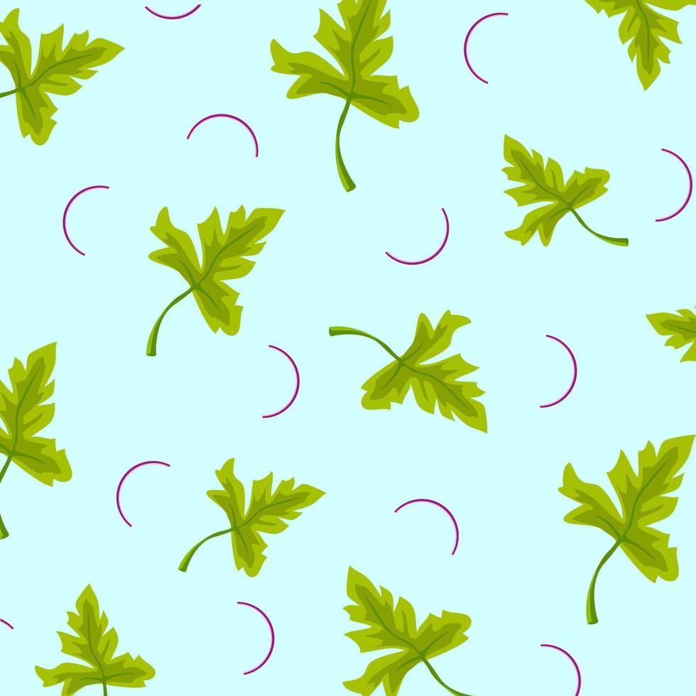 Background vector design with mint leaf ornament