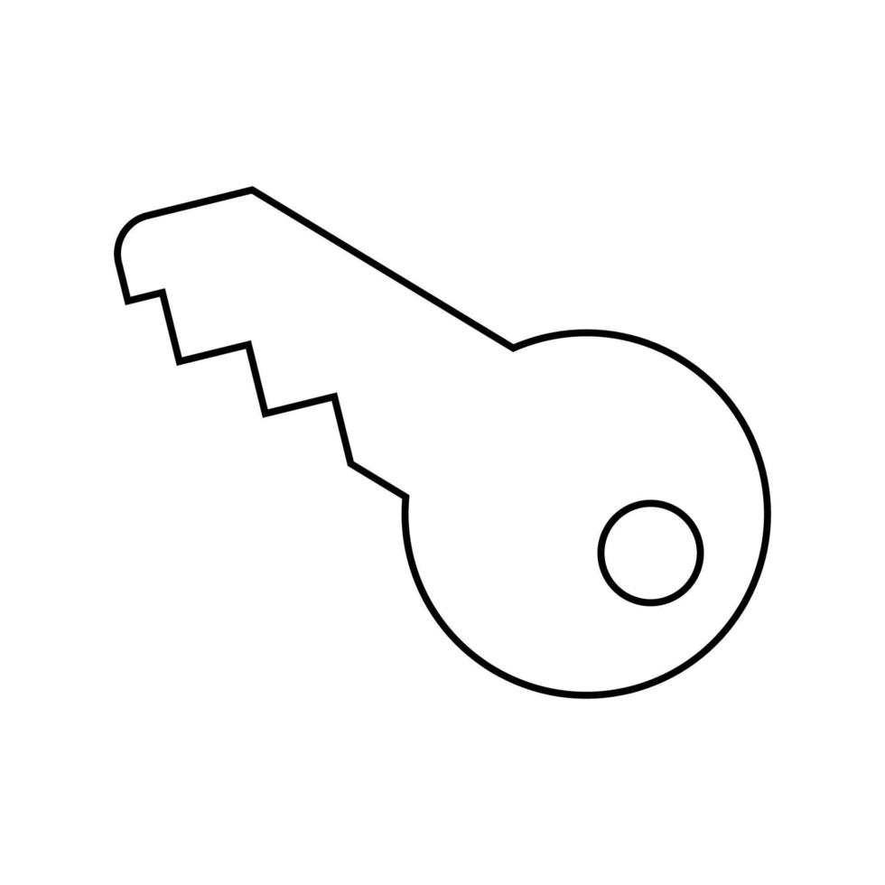 Key vector design with lines suitable for coloring