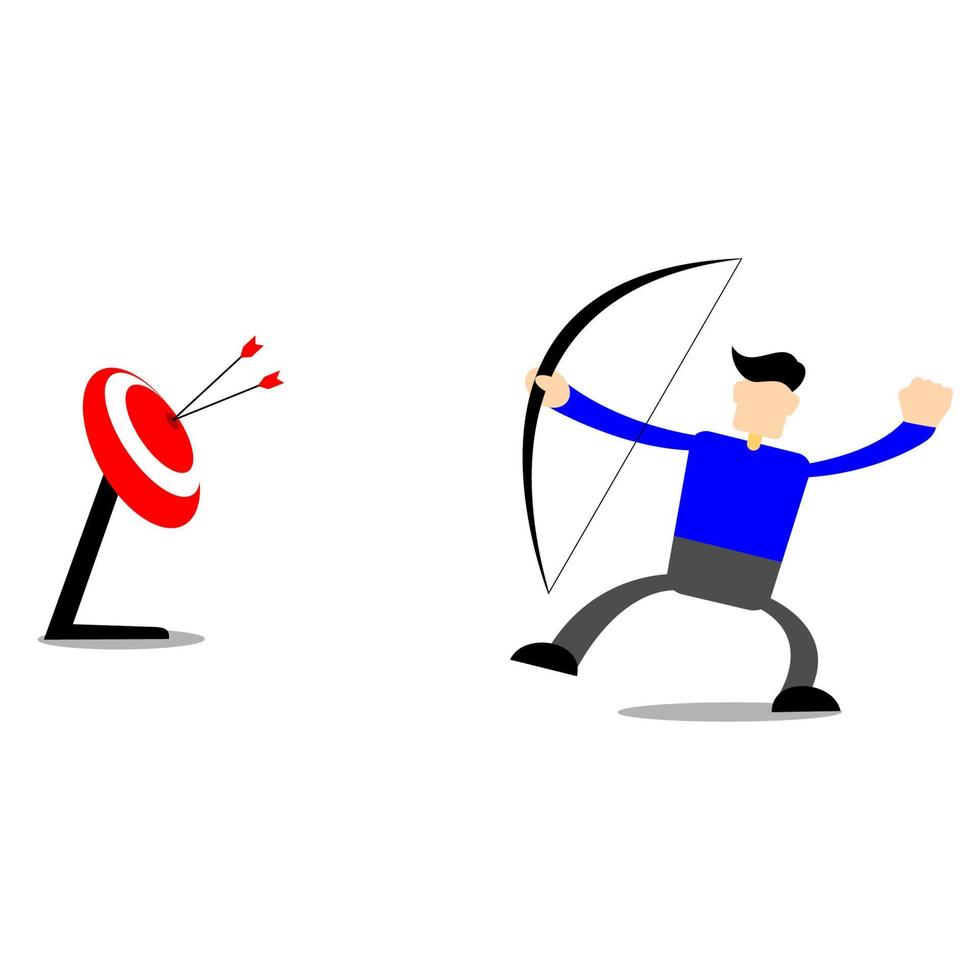 Vector illustration design of a person shooting at a target
