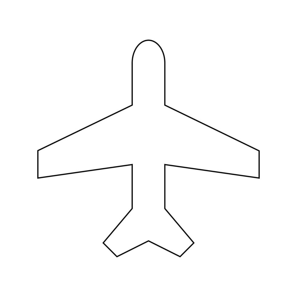 Airplane and girl vector design with lines suitable for coloring