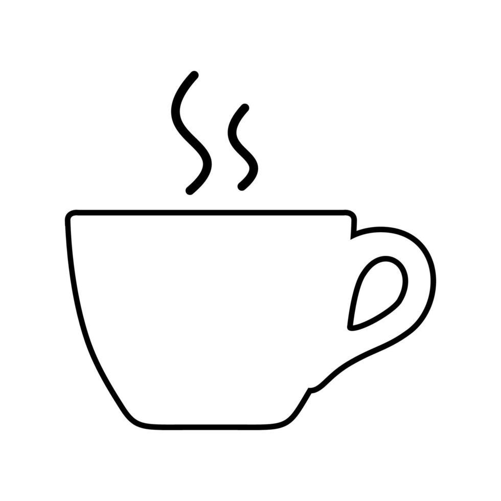 Cup vector design with lines suitable for coloring