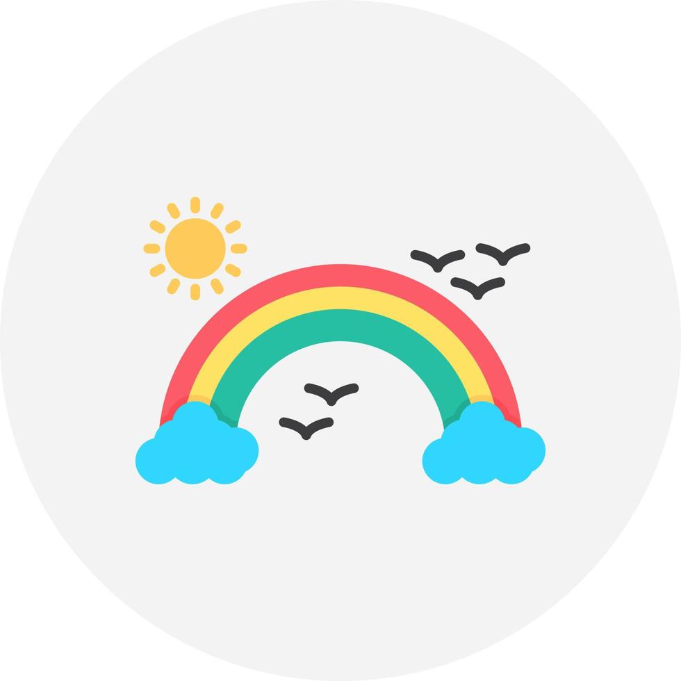 diseño de icono creativo de arco iris vector