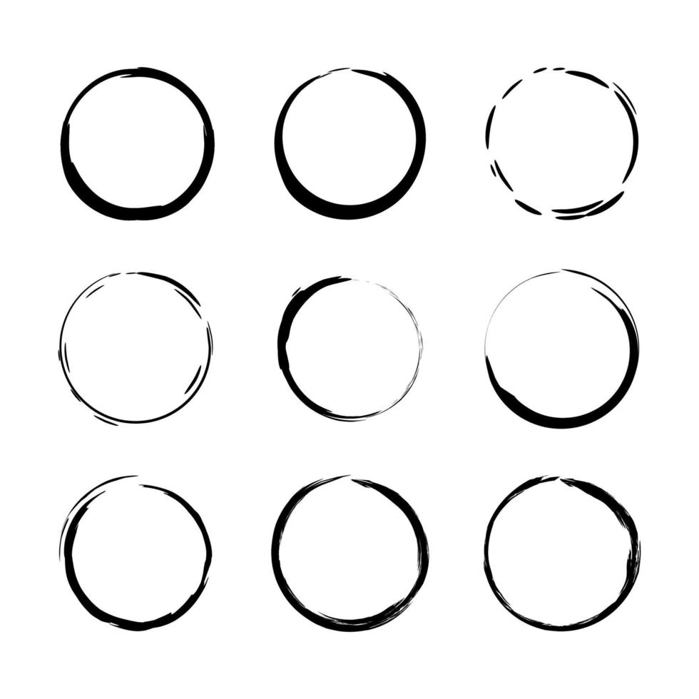 Circle vector design with brush