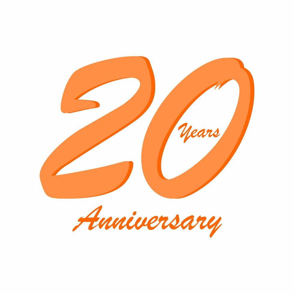 20 years anniversary vector design