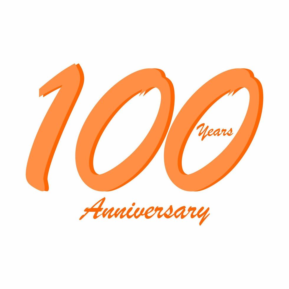 diseño de vector de aniversario de 100 años