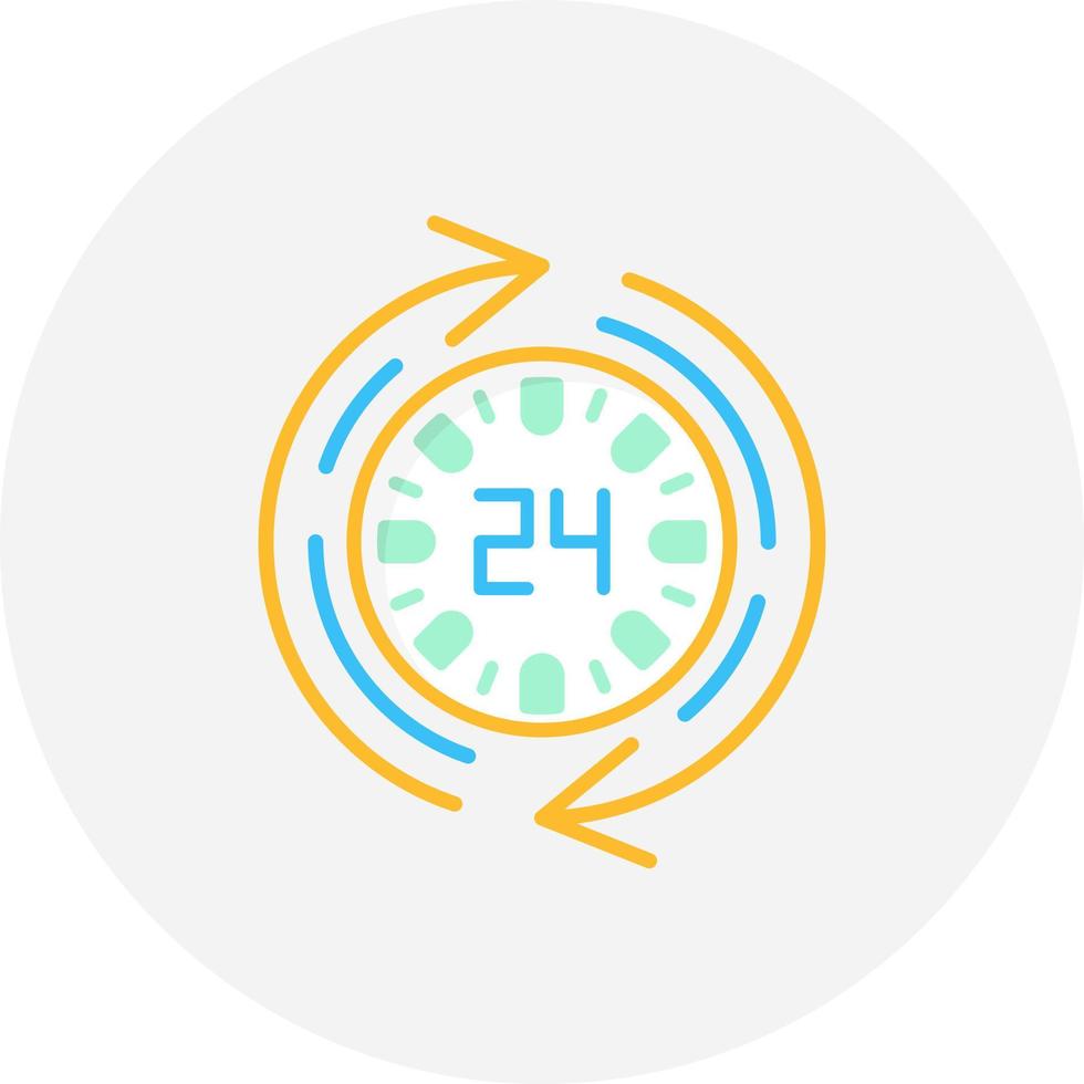 24 Hours Creative Icon Design vector