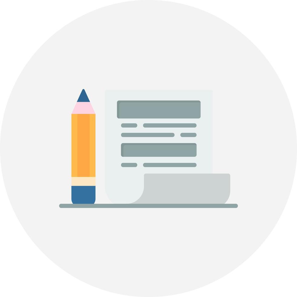 Pencil And Paper Creative Icon Design vector