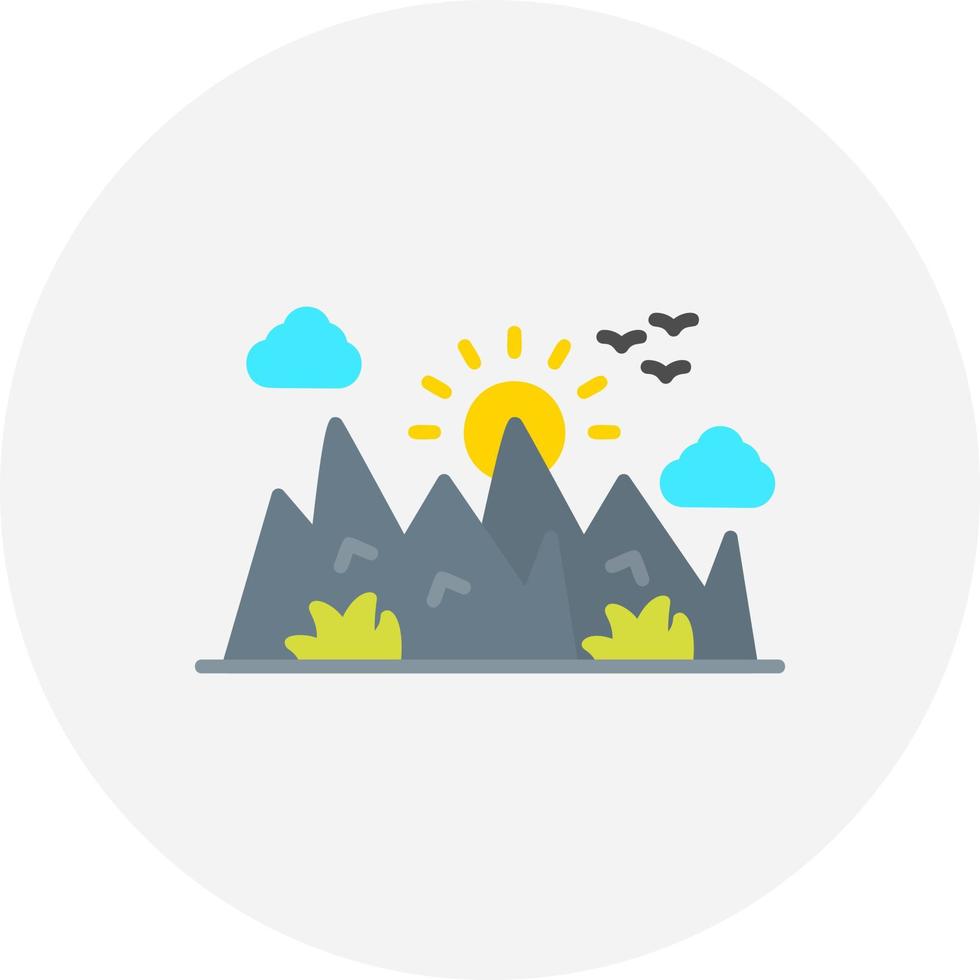 diseño de icono creativo de montaña vector