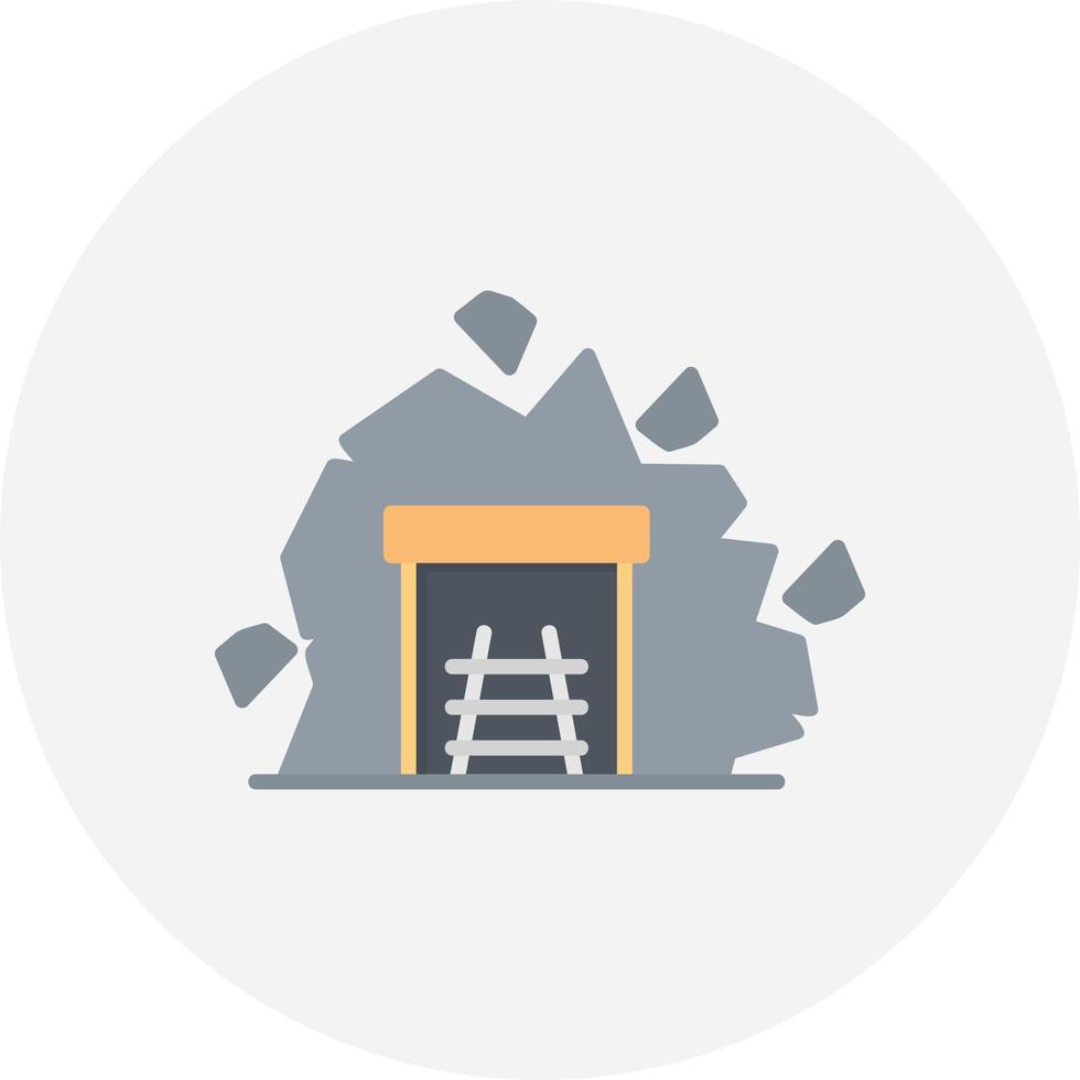 Mining Tunnel Creative Icon Design vector