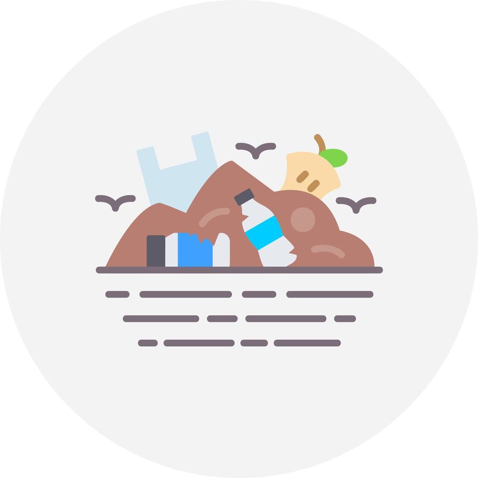 Landfill Creative Icon Design vector