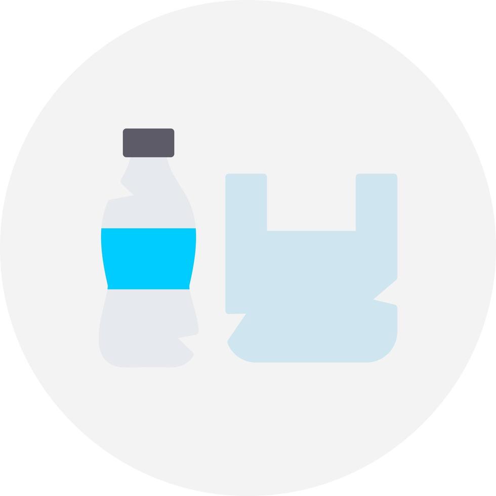 Waste Plastic Creative Icon Design vector
