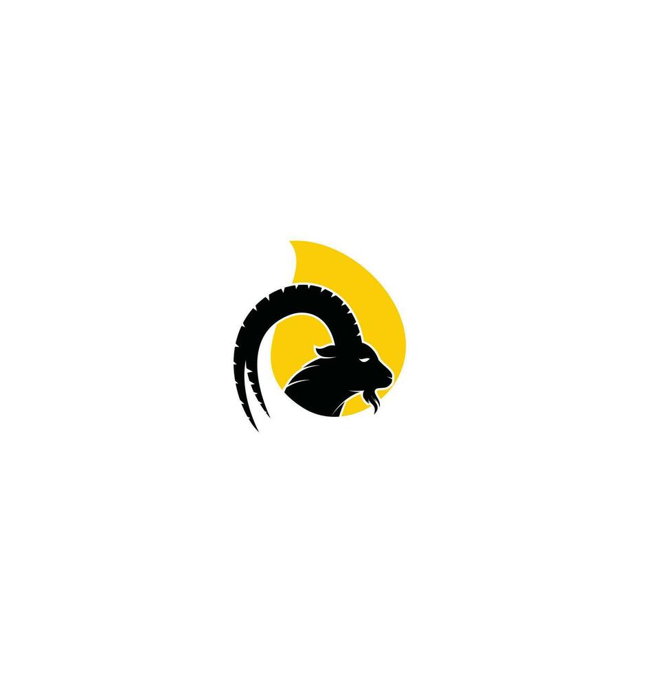 Goat drop shape concept Logo Template Design. Mountain goat vector logo design. Goat head Logo Template vector icon illustration design